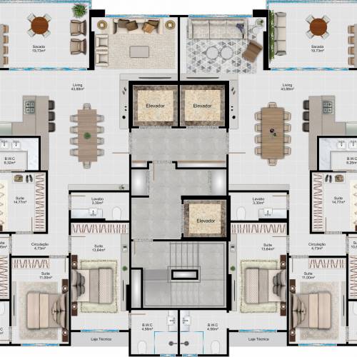 Apartamento na planta em bombinhas